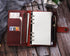 handmade a6 ring binder leather travel journal notebook