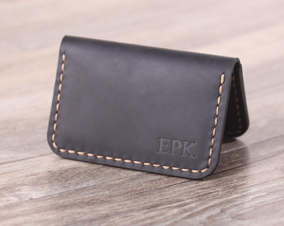 Leather Business Card Holder Wine Leather Business Card Holder Wine