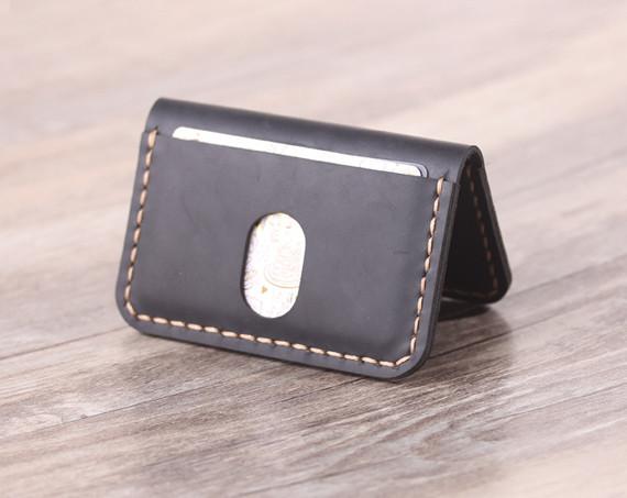 The Fold  leather business card holder