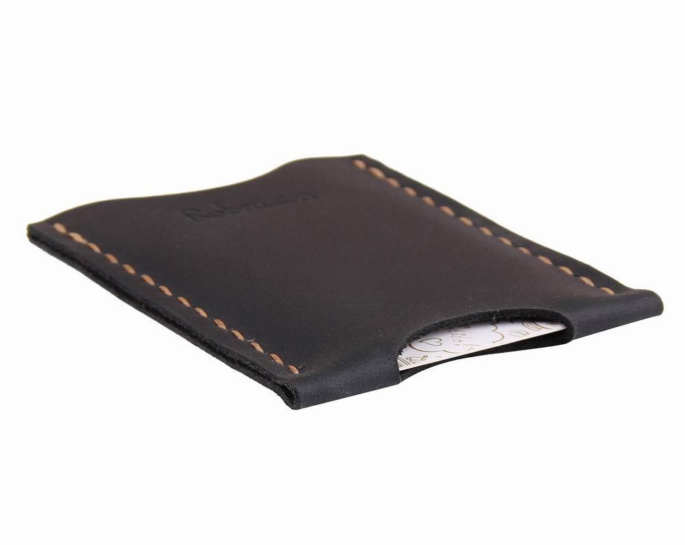 Handmade Leather Money Clip/Card Sleeve Coffee Handmade Leather Money Clip/Card Sleeve Coffee