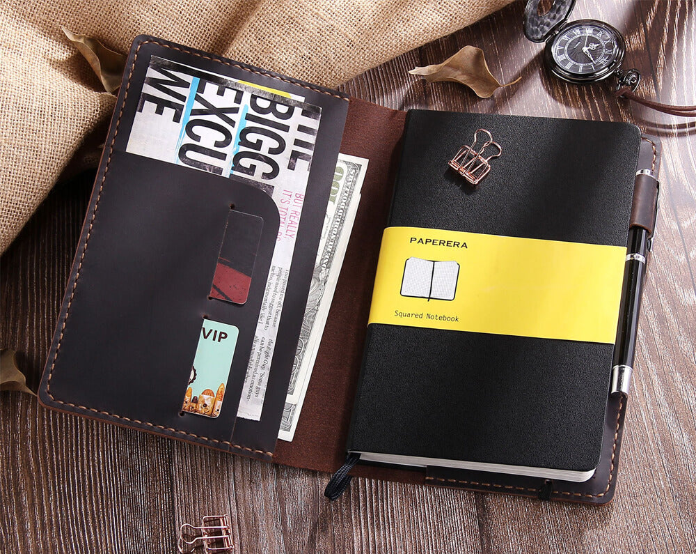 Personalized Leather Journal Cover for Moleskine - Robrasim