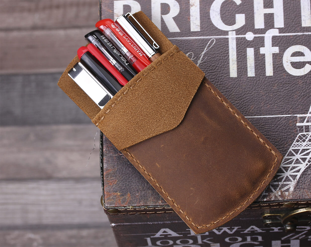 Personalzed Handmade Leather Pocket Protector | Robrasim