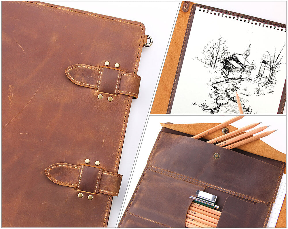 Leather-bound Sketchbook – ZoeDunnDesigns