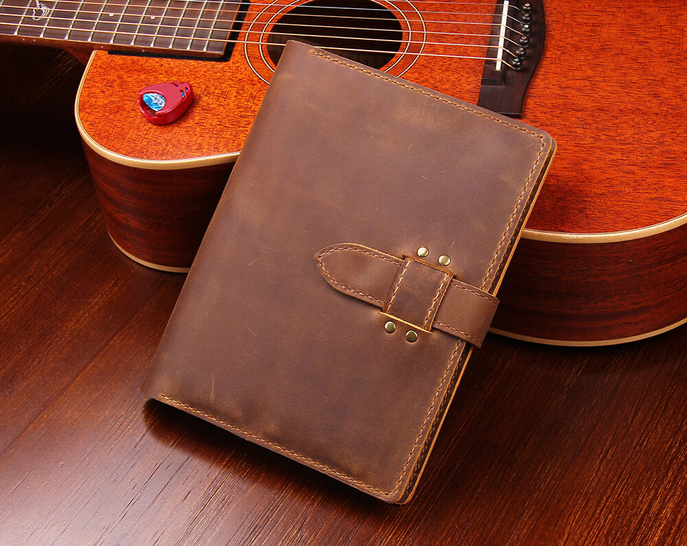 Personalized Handmade Leather Sketchbook Cover for 5.5 x 8.5