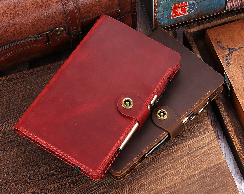 Refillable Tooled Leather Journal Cover for Moleskine Classic Notebook -  Extra Studio