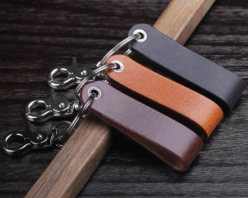 Leather Coordinate Key Clip - Robrasim Black / E: Silver