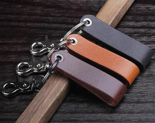 personalized leather coordinate keychain