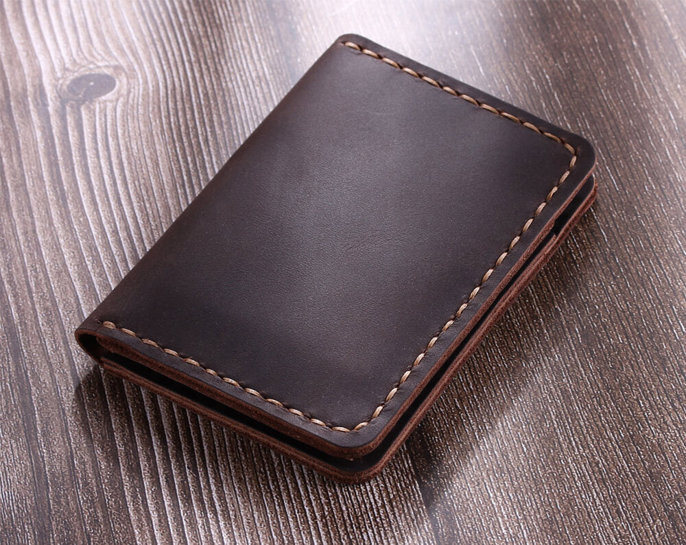 Robrasim Men's Handmade Bifold Leather Wallet