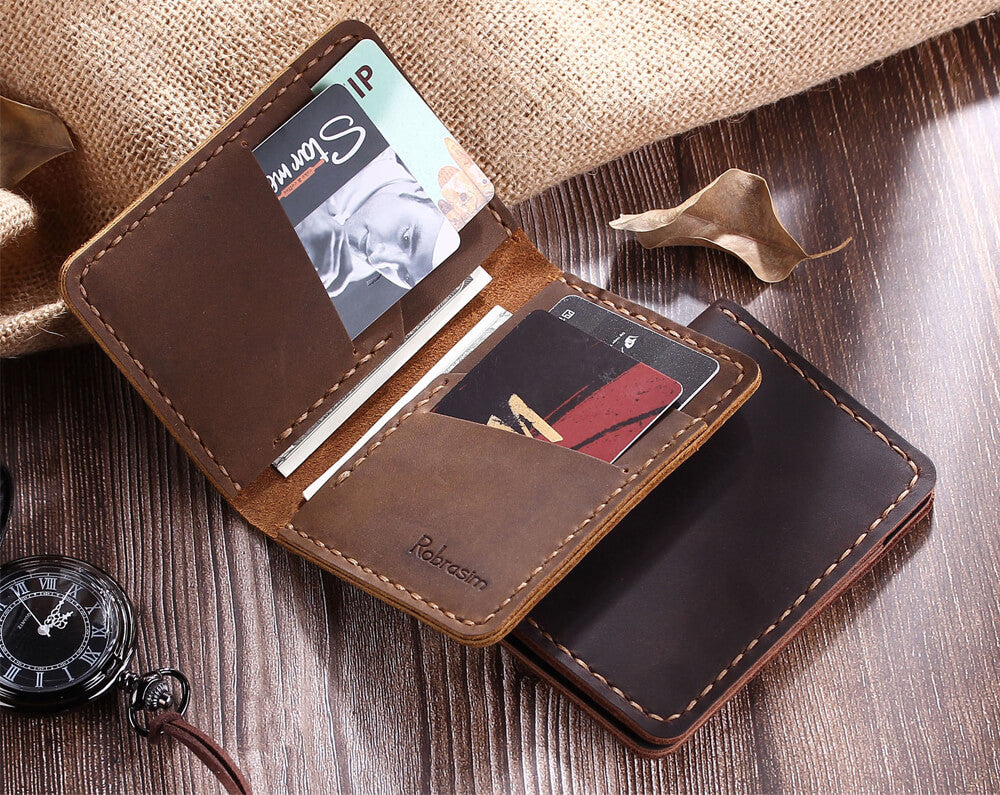 Handmade Bifold Men's Leather Wallet - Robrasim